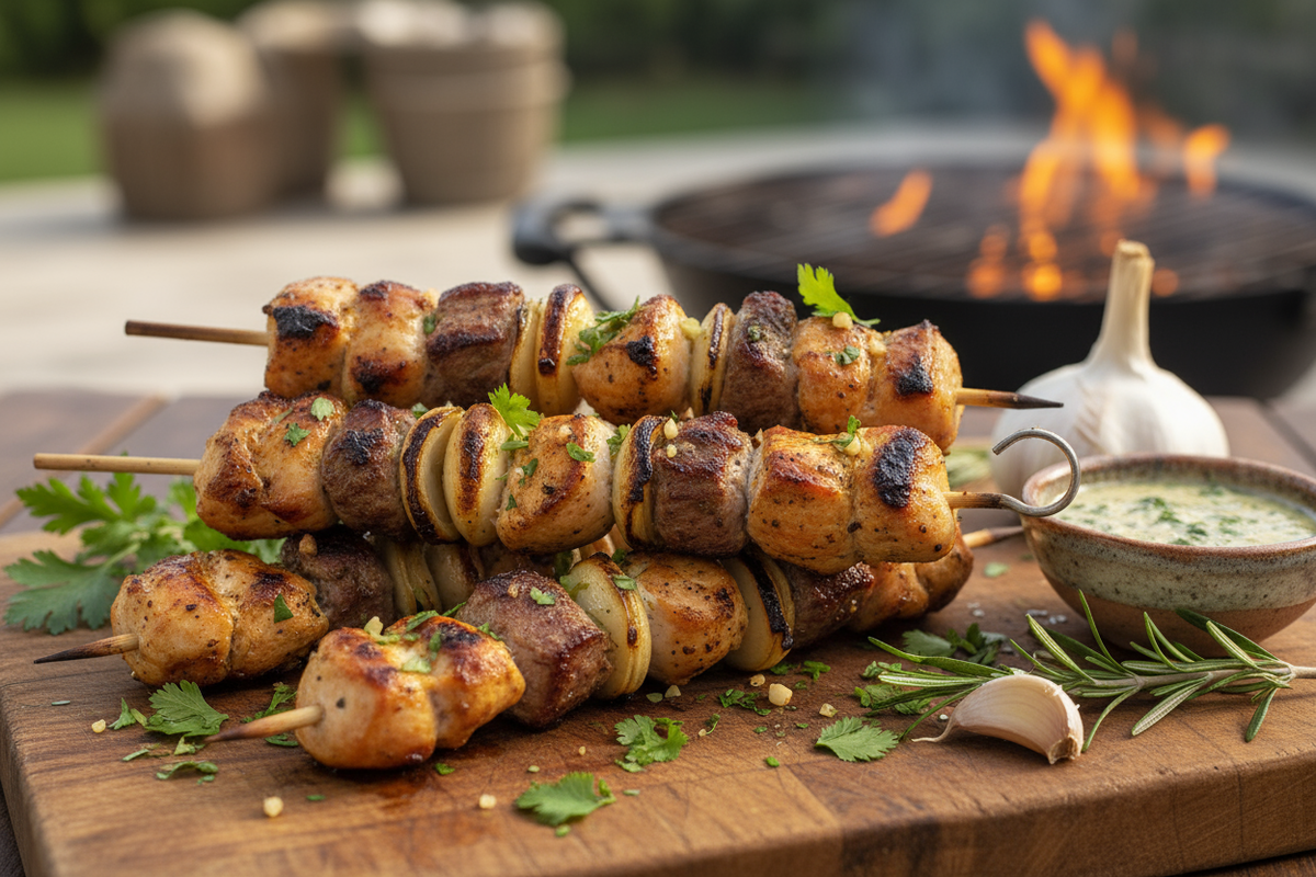 Brochette à l'ail