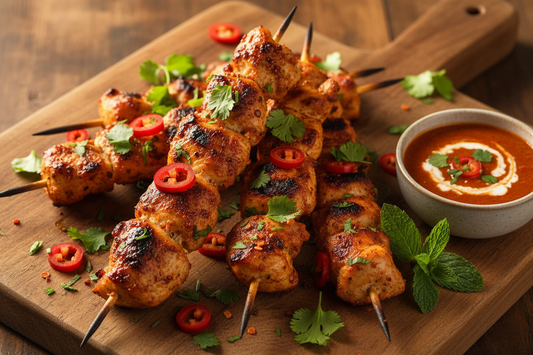 brochette de poulet piquant