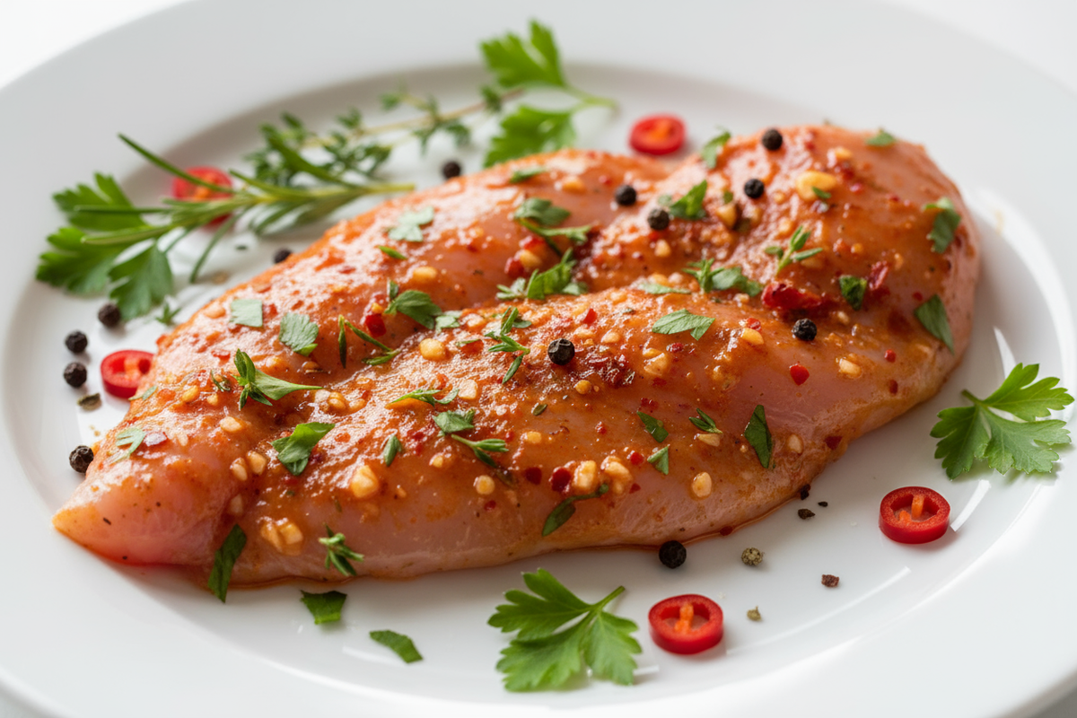 une seul Escalope Marinée